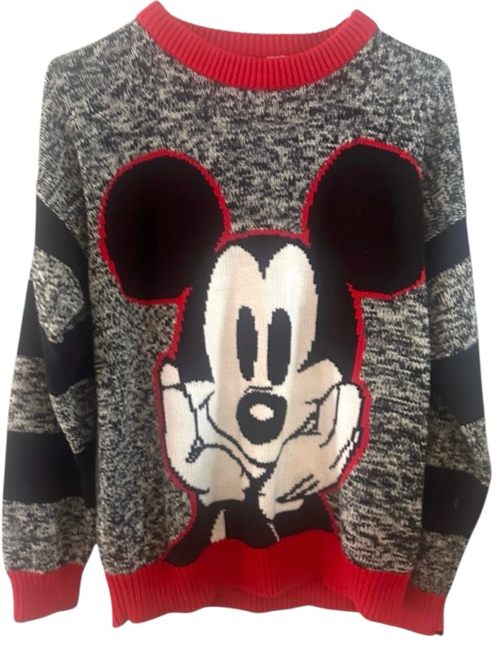 Vintage 90s Disney Mickey & Co. Knit Big Face Sweater M